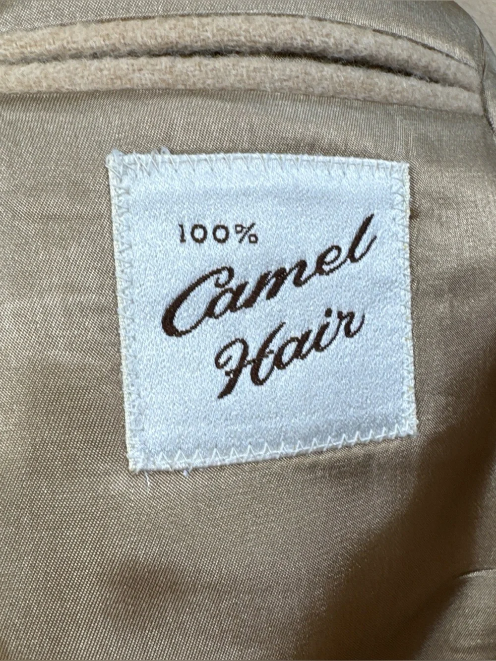 Zino Men's 100% Camel Hair Sports Coat Size 48 Regular Light Brown Blazer 48R
